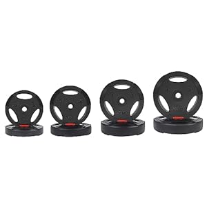 100-Pound Weight Set for Home Gym with Six Plates and Optional 1x 5FT Standard Barbell with Locks