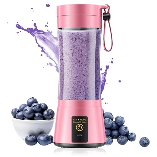 Image of Portable Blender Personal Size Blender - 12 Oz BPA Free Travel Cup Make Smoothies and Shakes, Cordless USB Rechargeable, Lightweight Suit in Travel /Gym /Office