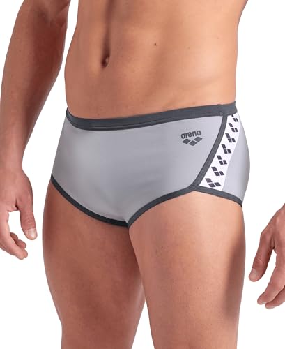 Image of ARENA Performance Men's Icons Solid Low-Waist Swim Brief Short Athletic Swimsuit