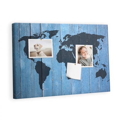 Planche horizontale liège naturel 60x40 cm avec cadre en bois pour notes et photos