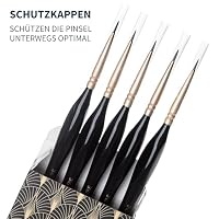 ARTEGRIA Detailpinsel-Set, 5 Miniaturpinsel, Größe Rund 3/0 (000) – Ansicht 8