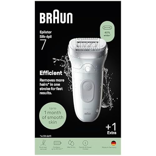 Braun Silk·épil 7 Electric Epilator Women, 7-011, Silver