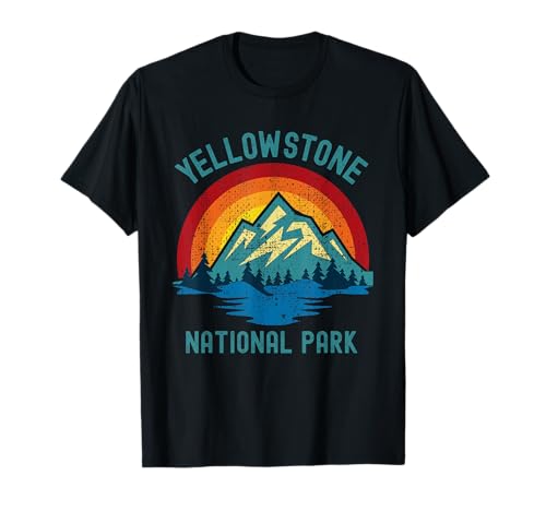 Yellowstone National Park Vintage Souvenir Gift Retro Camiseta