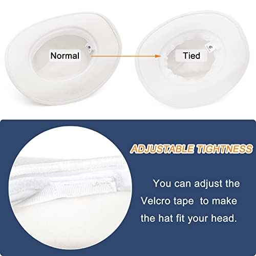 Wool Cowboy Cowgirl Hat For Men Women Classic Roll Up Brim Fedora Cowgirl Hat Western Cowboy Hat White #TOP3