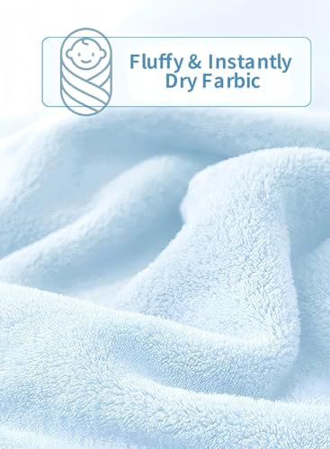 Image of Hooded Baby Towel - Premium Soft Bath Towel for Baby, Newborn,Infant - Ultra Absorbent,Natural Baby Stuff Towel, Soft Coral Velvet Coral Fleece Bath Towel for Boys and Girls(Blue Puppy)