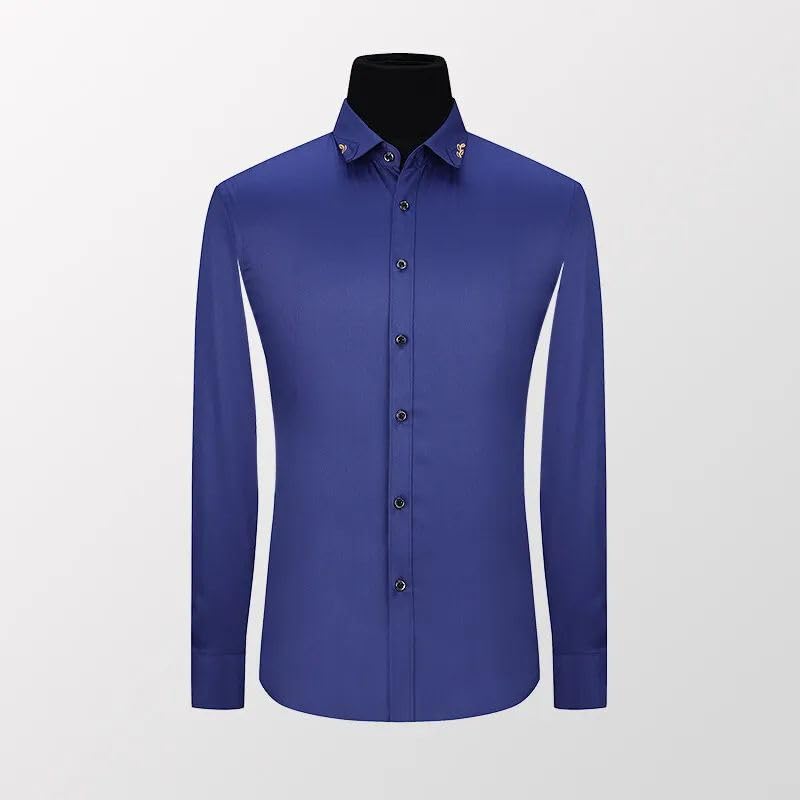 Chemise blanche brodée homme en version robe formelle classique chic