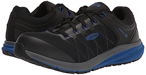 Keen Utility Men's Vista Energy Low Height Sneakers Composite Toe Industrial Work Shoes, Nautical Blue/Black, 9 #TOP6