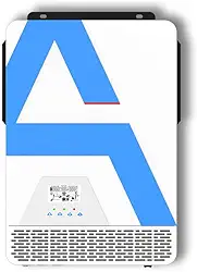 Inversor Híbrido Solar Off-Grid 3.2KW 24V DC para 220-230V AC, Inversor Pro MAX com Controlador de Carga Solar MPPT de 80A, Funciona com Baterias de Chumbo Ácido e de Lítio de 12V