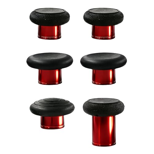 Image of 6 in 1 Metal Thumbsticks Replacement for Xbox Elite Series 2 Controllers, Thumbsticks for Elite Series 2 Core Controllers, Elite Series 2 Controller Replacement Thumbsticks,Red