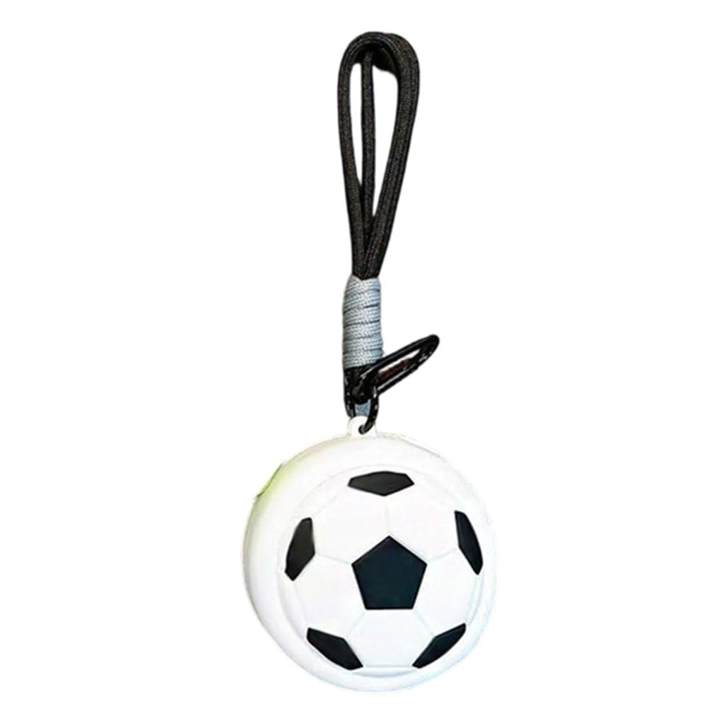 Fituenly Cartoon Sporty Coin Purse Storage Bag, Sporty Pendant Bag Spherical Pattern Key Ring Wallet Earphone Case with Zipper