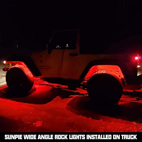 Sunpie S-FULL-12 Pods Full Angle Rgbw Rock Lights High Power Aluminium Metal Underglow Lights Wheel Well Lights thumb #2