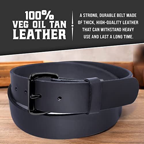 Genuine Veg Oil Tan Full Grain Leather-Mens Belts Leather Handmade By Amish-Heavy Duty Mens Belt 1.5 Wide 9/10 Oz-Made In USA3