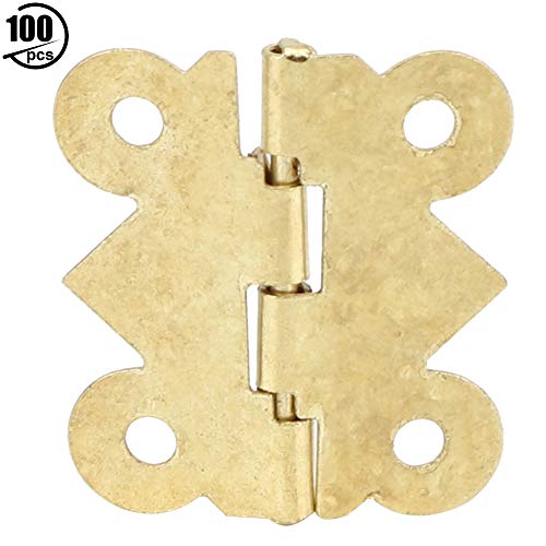 Fechadura de metal ferrolho decorativo, dobradiça de caixa de metal com design retro, 100 unidades p