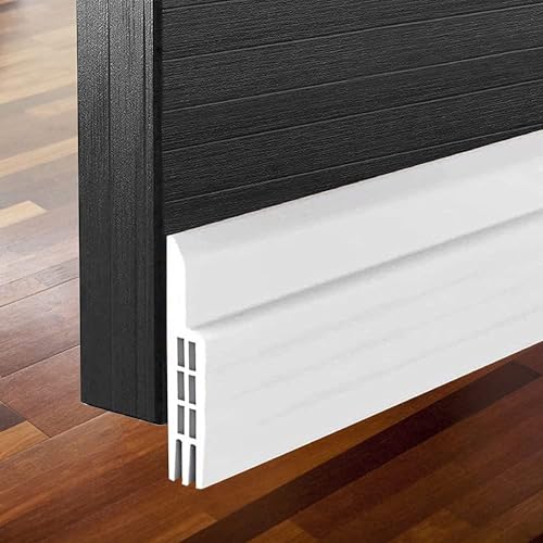 GUUFOO 2 stycken dragstoppare för dörrar, självhäftande dörrtätning, tätningsremsor för dörrar, ljudisolering, dörrstopp, väderbeständig, damm och bullerblockering, mot insekt