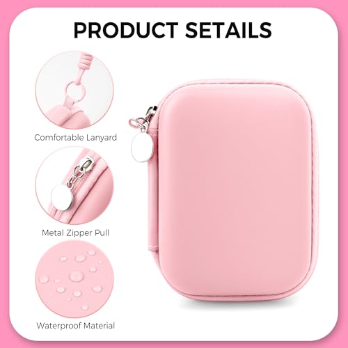 Veki Étui Rigide pour EJXHKNF/IXNAIQY/Ioojcck, Pochette de Compacte Compatible pour Kodak PIXPRO FZ45/FZ55, pour Appareils Photo Numériques et des Accessoires (Rose, M) – vue 5