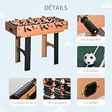HOMCOM table multi-jeux 4 en 1, babyfoot et mini-billard photo 4