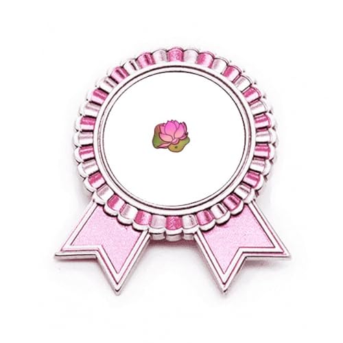 Broche Lotus Botanique Rose en métal idéale pour sublimer une veste de costume