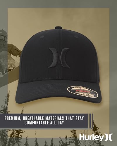 Image of Hurley Men's Caps - One & Only Flexfit Baseball Cap - Fitted Hats for Men (S-XL)