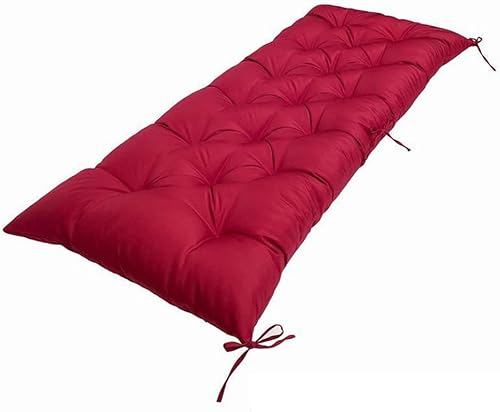 Cojín de banco impermeable para exteriores, 48 x 20 pulgadas, cojín oscilante para muebles de patio, cojines de 3 plazas, para jardín, muebles de