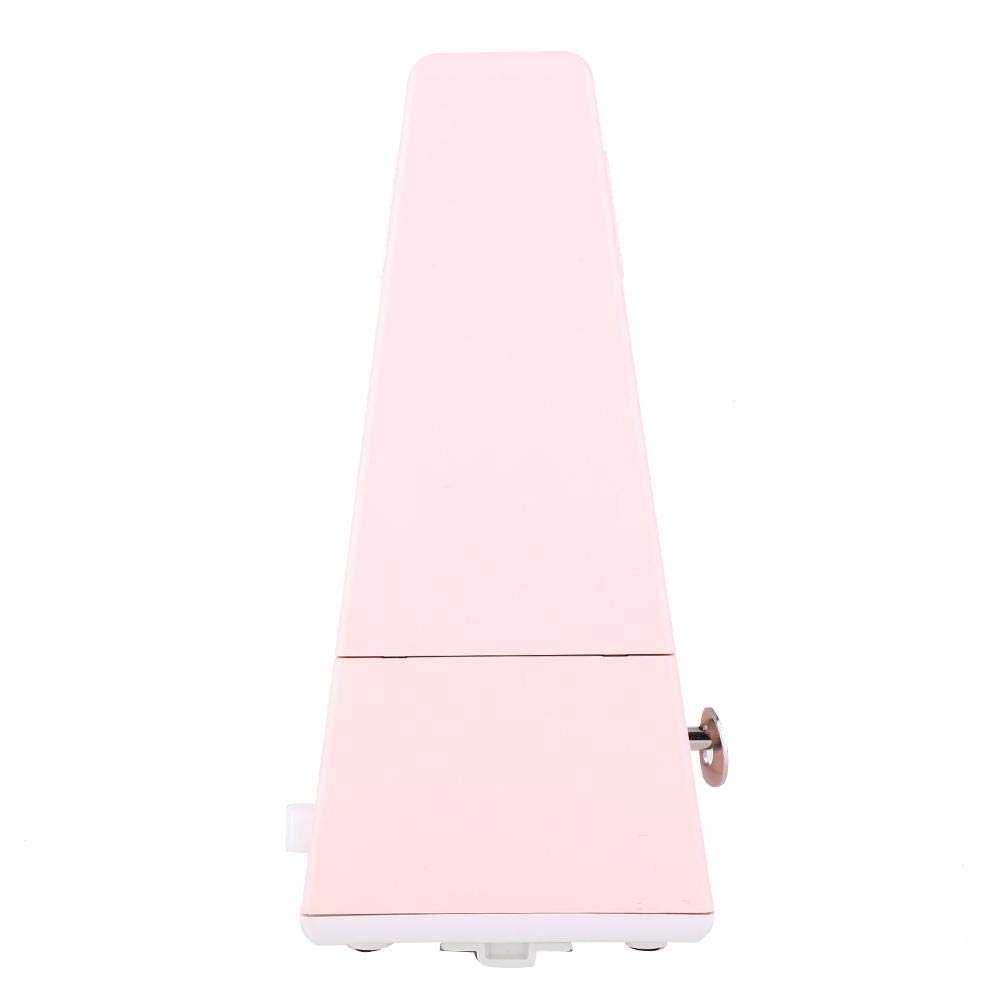 Strumenti metronomo meccanici di precisione in metallo Accessori per strumenti musicali per metronomo per pianoforte, chitarra, batteria, violino, strumento per tutti gli usi(Rosa)