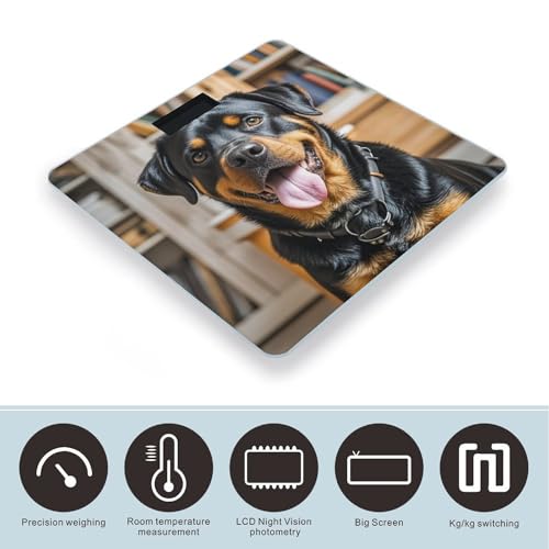 Báscula digital de baño con pantalla LCD y vidrio templado miniatura 3