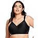 Glamorise Full Figure Plus Size MagicLift Seamless T-Shirt Bra Wirefree #1080 Black