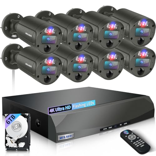 Outdoor Wired 4K HD Security Camera System with DVR