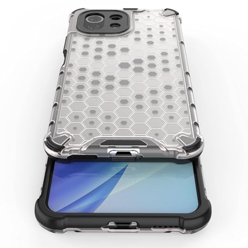 Image of Prime Retail Hard PC Back Case Cover for Mi 11 Lite NE 5G Anti Slip Ultra Thin Shockproof Reinforced Corners (Transparent)