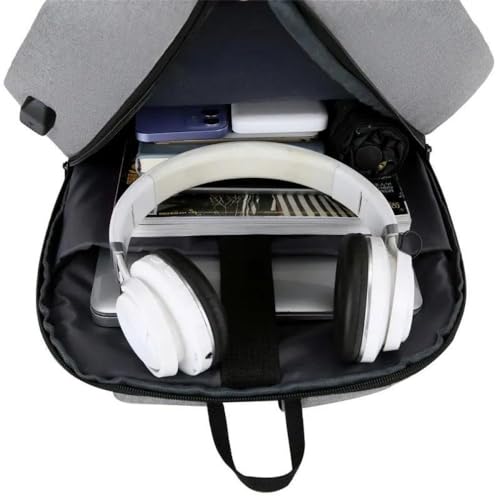 Mochila resistente a água para Escola, Faculdade, Trabalho e Viagens - Masculino/Feminino (Black)