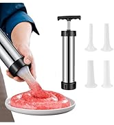 Macchina Per Salsicce Manuale In Acciaio Inox - Con 4 Tubi Di Riempimento Per Insaccati Fatti In Casa - Foto 4