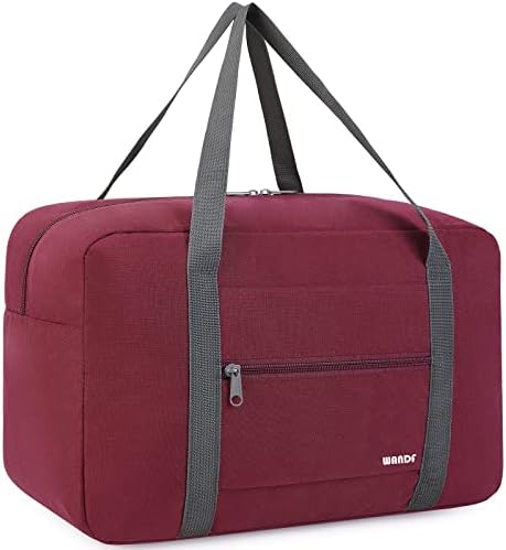 WANDF Small Cabin Bag 40x20x25 for Ryanair Airlines Foldable Underseat Travel Bag Water-Resistant Hand Luggage Holdall Weekend Overnight Bag for Women Men (Mint Green 20L)