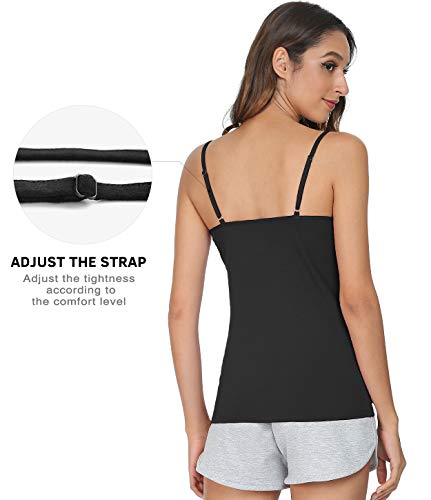 Vislivin Women's Basic Solid Camisole Adjustable Spaghetti Strap Tank Top3