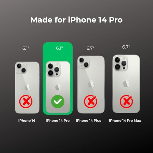 Image of Anti Yellow Clear Magnet Case for iPhone 14 Pro, Premium Polycarbonate, Ultra Strong Magnets, 360 Drop Protection, Raised Camera Protection, MagSafe Compatible