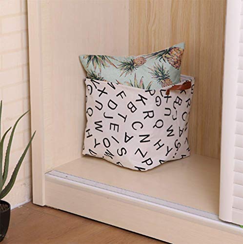Image of AKOAK 1 Pack Waterproof Laundry Basket Cotton and Linen Folding Storage Basket, Children's Toys Storage Bag, Laundry Basket Underwear Storage Box
