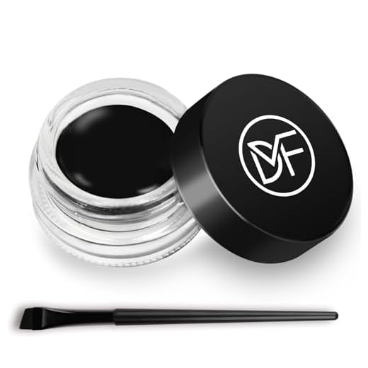 Conjunto de gel delineador, pigmentos de alta intensidade, à prova d'água, de longa duração, à prova de manchas, delineador de olhos, maquiagem com pincel delineador longo de 13 cm, gel cremoso