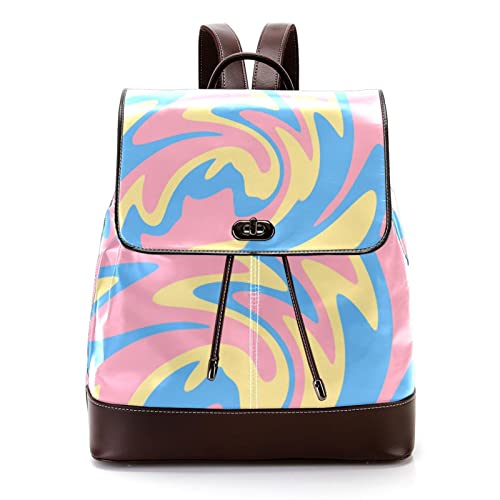 Sac à dos femme en cuir synthétique marbre vert mini sac d'école
