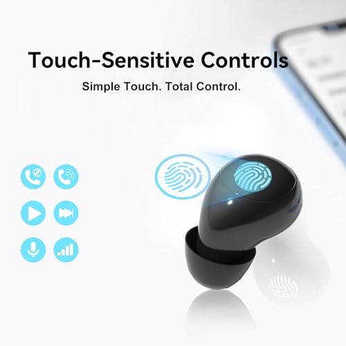 Invisible Earbuds Tiny Earphones Mini Ear Buds Gym Headphones Wireless Hidden Earphones ENC Wireless Earbuds Bluetooth 5.3 Soft Headphones for Small Ears Running Side Sleeping Work for iPhone Android - Image 5