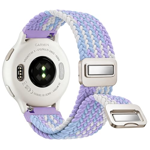 20mm �ґg���C�i�C�����o���h Garmin Vivoactive 5/6/3�AForerunner 165/245/55�p�A�\�t�g�i�C�����\�����[�v���C�X�|�[�c�X�g���b�v Venu 2 Plus/Venu Sq/Sq 2�p ���f�B�[�X �����Y, �o�C�I