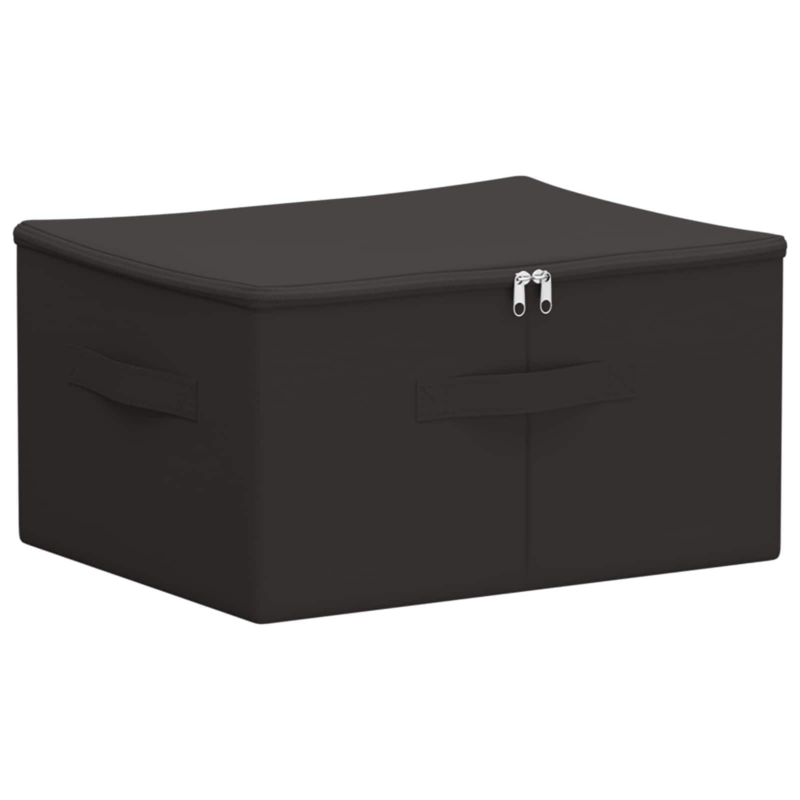 Gecheer Aufbewahrungsbox 24 pcs Anthrazit 43 x 34 x 23 cm Vliesstoff, Unterbett Faltbare Kleiderbox mit Reißverschluss & Deckel für Kleiderschrank Bettkasten42024579