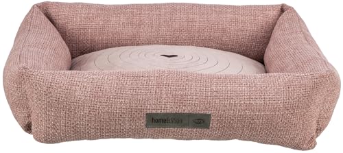 TRIXIE Hundebett Viviana 60x50 cm in Altrosa – eckiges Kuschelbett mit weichem Samtbezug, Hundekorb für kleine Hunde,fest integriertes Kissen, Rutschfester Boden - weich & waschbar - 37543