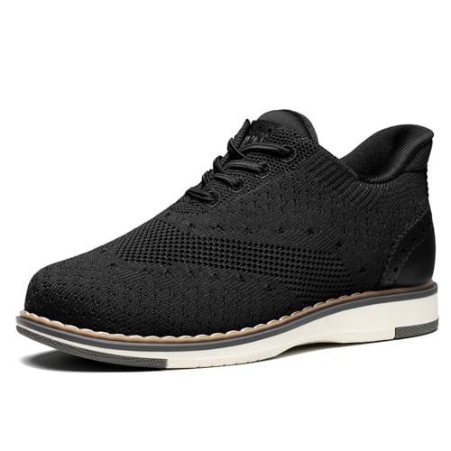 GINNI Boys Breathable Mesh Dress Shoes - Kids Slip-On Casual Oxford Sneakers