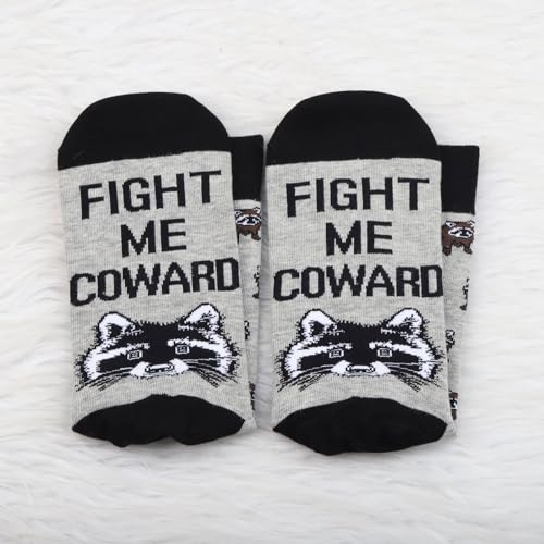 PXTIDY 2 Pairs Raccoon Socks - Raccoon Gift & Trash Panda Themed Sock3