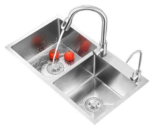 Évier de cuisine sous plan en inox à double bac pour préparer vos repas en famille