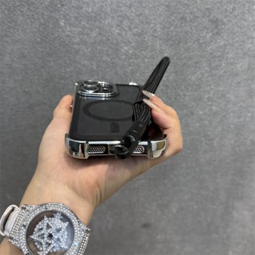 Coque transparente iPhone 14 Pro avec airbag angles et lanière - 2
