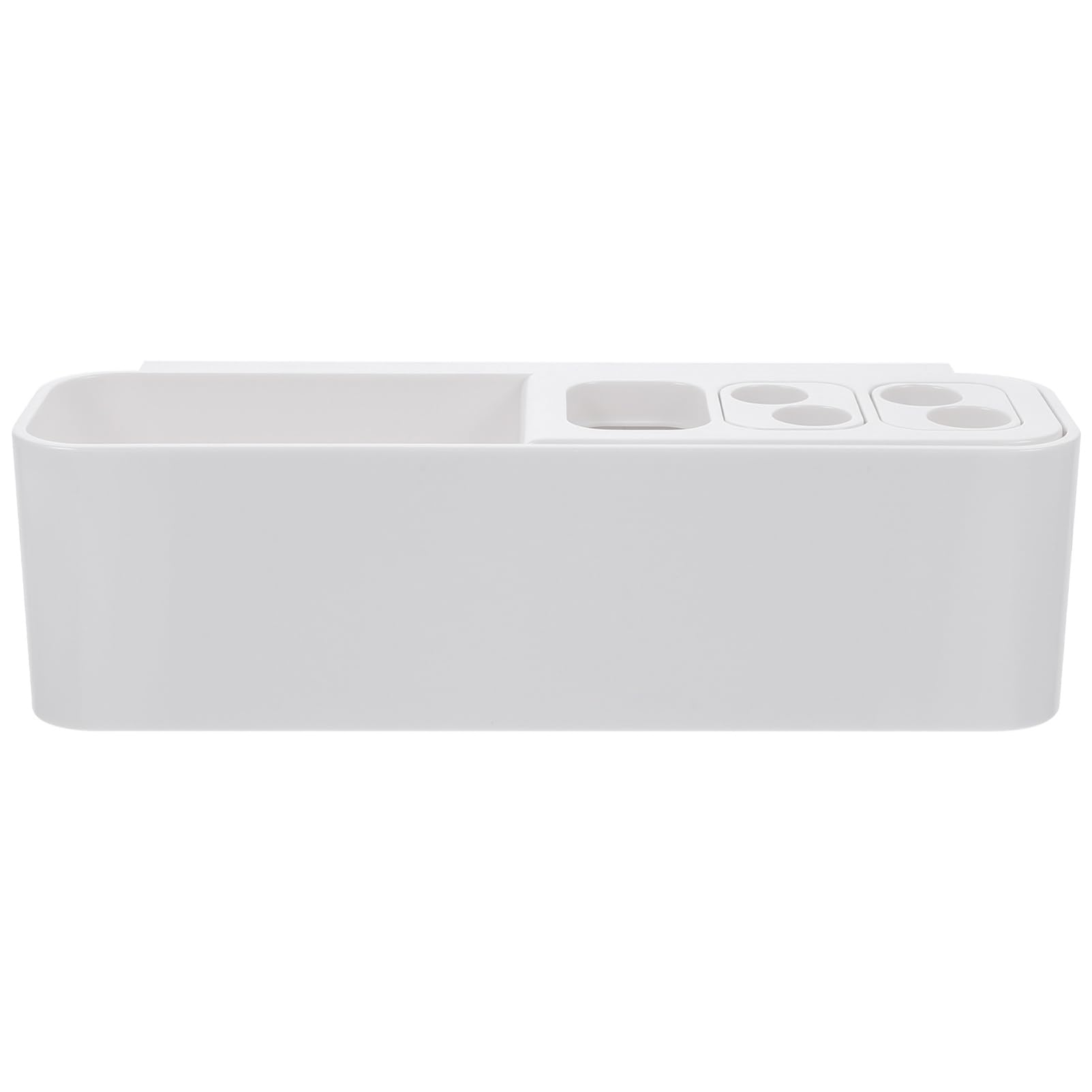 Cabilock 2 Piezas Soporte de Pared para Cepillos de Dientes Eléctricos Organizador de Baño Multipropósito con Orificios de Drenaje Almacenamiento Práctico para Cepillos Pasta Peines y