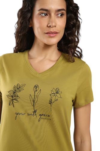 Image of Van Heusen Women's Cotton Relaxed Fit T-Shirt