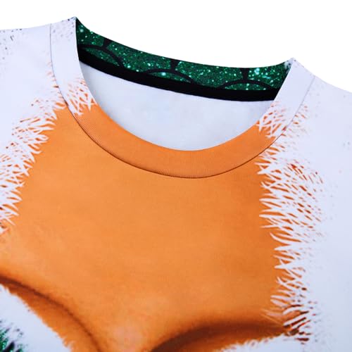 Ahegao Unisex Ugly Christmas Sweater 3D Printed Funny Graphic Pullover Sweatshirts for Party3