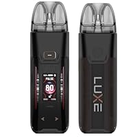 ‌Vaporesso Luxe XR Max 2 Kit 80W – E-Zigarette Knopfzug (Button Draw), integrierter 3200-mAh-Akku, 5-ml-Pod-Kartusche, GTX-Heizwendel, MTL/DTL-Modus, No Nicotine (Dunkelschwarzes Leder)