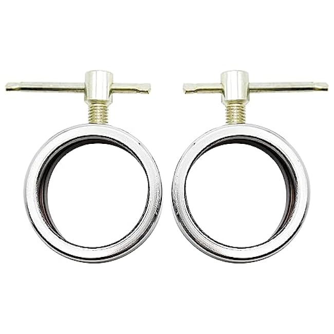 Olympic Barbell Spin-Lock Collars for 2 Olympic Bar Screw Clamps Hex Nut Anti-Slip Collars Dumbell Weight Lifting, Pack of 2 (C)