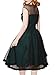 Miusol Women's Retro Floral Lace Slim Evening Cocktail Party Dress (Medium, Green)
